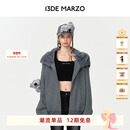 13DE MARZO【明星同款】13DE MARZO考拉外套可爱灰色卫衣帽衫宽松拉链开衫 灰色 S