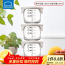 乐扣乐扣（LOCK&LOCK）婴儿辅食盒宝宝耐热玻璃辅食碗可冷冻储存保鲜盒 暖灰圆形230ML*3