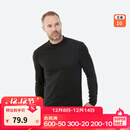 迪卡侬（DECATHLON）滑雪快干透气排汗加厚保暖滑雪打底OVW1 【男士升级款加绒加厚】黑色上装 XL