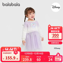 巴拉巴拉balaOne儿童连衣裙女2025冬针织网纱裙公主裙IP208425111004