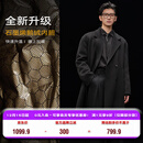 伯爵卓尔高端全羊毛双面呢大衣100%男士2025秋冬季新款中长款通勤男装外套 月夜黑（中长款） 【二代-石墨烯/鹅绒内胆】 XL (180)