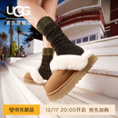 UGG秋季女士经典舒适厚底毛拖包头休闲懒人毛毛鞋勃肯鞋 1122550 CHE|栗色 38