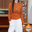 【轻奢时尚百搭】高领秋冬保暖卫衣爆款2025女装时尚潮流显瘦气质 爱马仕橙 XL 【110-120斤】