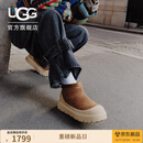 UGG王一博同款秋季新款男女同款雪地靴1174196CWTC|栗色/灰白色38