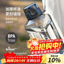 乐扣乐扣（LOCK&LOCK）小水库大容量塑料运动水杯户外冷水壶刻度把手男女杯子2.2L灰色