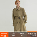 fano studios范洛Fano 经典廓形气质风衣外套女中长款经典英伦风系带2026春季 卡其色 XS （第二批）