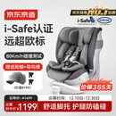 京东京造儿童安全座椅汽车0-6-7岁婴儿宝宝i-Safe通风加热星际舱舒享版灰