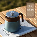 新款2026焖茶壶小型老自茶水分离闷泡保温壶高档暖水壶礼品泡茶壶 【冰花蓝】700ml-茶水分离 升级覆钛内胆/焖茶更香醇