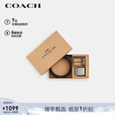 蔻驰（COACH）【品牌直供】男士双扣头腰带礼盒 38MM 灰黑色CW362新年礼物