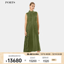 PORTS宝姿女装2025春夏新款无袖连衣裙 橄榄绿印花 S 4