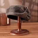 2025新款欧美风百搭时尚高级秋冬保暖加厚洋气气质贝雷帽 金沙色