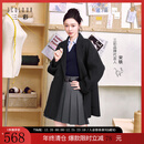 三彩【宋轶同款】【100绵羊毛】2025冬季新款双面呢大衣中长毛呢外套S 深邃灰 S 155/80A