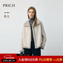 PRICH时尚复古双面穿软糯毛绒感外套2025冬季新款短款皮草上衣女 16浅灰色 M 165