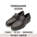 菲拉格慕（Ferragamo）夏季新款Gancini手工商务休闲真皮男皮鞋642847 3E 棕 礼物