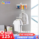 宝优妮 婴儿晾衣架落地折叠不锈钢凉衣架室内阳台晾晒架夹子宝宝晒衣架 新款1809挂15衣服24袜夹