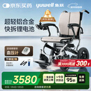 鱼跃(yuwell)电动轮椅车D130FL老人专用全自动智能可折叠轻便代步锂电