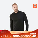 迪卡侬（DECATHLON）滑雪快干透气排汗加厚保暖滑雪打底OVW1 【男士升级款加绒加厚】黑色上装 XL