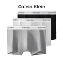 Calvin KleinCK 男士棉质平角内裤 3条套装 LV00NB4389 MP1黑/灰/白 M