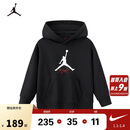 Jordan 耐克AJ童装儿童连帽卫衣2025男童秋冬加绒上衣中大童衣服
