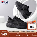 斐乐（FILA）跑步鞋老爹鞋男子跑步鞋MARSⅡ火星二代情侣款复古运动鞋休闲鞋 黑-BK-F12M141116F 40.5