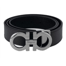 菲拉格慕（Ferragamo）男士腰带商务正装皮带自由裁剪宽3.5cm送男友情人节礼物125cm 679 675542 689112黑啡双面-枪色扣