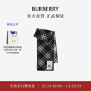博柏利（BURBERRY）【礼物】围巾男女 格纹羊毛围巾 黑色