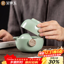 金镶玉功夫旅行茶具套装泡茶壶 快客杯飘逸杯盖碗汝窑 祥龙快客杯
