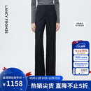 朗姿深灰色直筒裤腿羊毛西装裤女压褶通勤风西服裤2025年冬季新款 深灰色 S