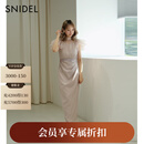 SNIDEL2026春夏新品淑女气质小飞袖雪纺吊带连衣裙SWFO261127 粉米色 M (1)
