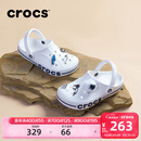 卡骆驰（CROCS）洞洞鞋贝雅卡骆班轻便耐磨一脚蹬休闲鞋|205089 白/深蓝-126 44 (280mm)