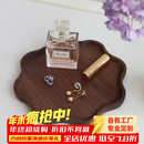 赫兰菲（Helanfei） 北美黑胡桃木面包案板带把手水果切板菜板果盘茶盘 北美黑胡桃木果盘直径23cm