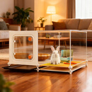 蔻丝全景兔笼子家用室内大号带接粪托盘荷兰猪侏儒兔宠物专用豪华别墅