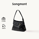 Songmont山下有松循迹系列hobo包植鞣牛皮斜挎软包【新年礼物】 烟墨黑 小号 现货