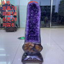 曜萱天然紫晶洞摆件 水晶洞 消磁净化招财聚宝盆原石玄关钱袋居家送礼 详情编号6号(配证书)
