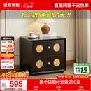 全友（QUANU）中古风斗柜模块化自由组合收纳家具橱柜储物置物柜 【黑茶色】储物柜*1