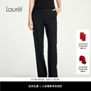 Laurèl【绵羊毛】秋冬新款四面弹羊毛微喇西裤女LWL353K03500 经典黑 S