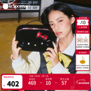 LeSportsac乐播诗HelloKitty系列可爱毛绒凯蒂猫大容量手拿化妆包 凯蒂猫刺绣头像-黑色毛毛版