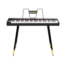 何健弓电子琴儿童成人初学者入门成年家用幼师钢琴61键电钢琴店 6133经典黑61键电子琴+金属架