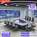 信京烤漆U型控制监控台操作会议台指挥中心调度台机房安防中控台5人位