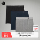 lululemon丨AIM 男士四角裤 *3 条装速干 芯吸 LM9AMTS 黑/杂色中灰/海军蓝 L