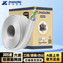 兆龙 六类6类千兆网线24AWG 【工程专用】家装网络布线专用箱线 CAT6【工程布线】 305米