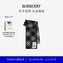 博柏利（BURBERRY）【礼物】围巾男女 格纹羊毛围巾 黑色
