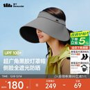 蕉下（beneunder）灯罩帽大帽檐遮阳帽女黑胶防晒帽全脸遮阳空顶帽太阳帽BM563灰