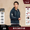 Champion冠军加绒连帽卫衣男2025秋季新款美式风半拉链上衣保暖 藏青色 M