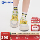 FILA FUSION斐乐官方潮牌章昊同款50-50 DX II帆布鞋新款休闲百搭运动女板鞋