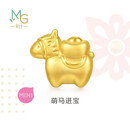 周生生新年黄金转运珠 足金生肖马串珠 单颗定价 萌马进宝95878C 