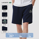 LACOSTE法国鳄鱼男女同款潮流时尚休闲纯棉抽绳运动短裤|GH1220 166/藏青色 M (170)