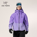 ARC'TERYX始祖鸟 INCENDIA JACKET GORE-TEX 防水 女子 滑雪滑雪夹克 ASTER / BLACK/山菀紫/黑色 L