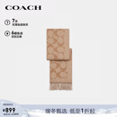 蔻驰（COACH）【品牌直供】男女同款流苏绵羊毛围巾驼色CU807元旦礼物