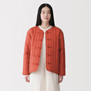 MUJI 女式木棉混盘扣棉服夹克外套女款女装棉衣新中式26年 BD12HA6S 砖红色 M (160/84A)